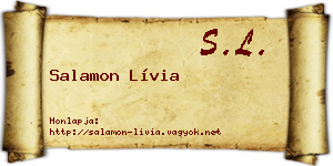 Salamon Lívia névjegykártya